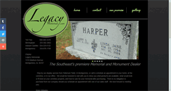 Desktop Screenshot of legacymemorials.com