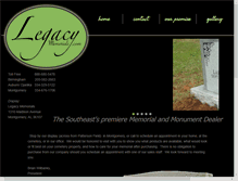 Tablet Screenshot of legacymemorials.com