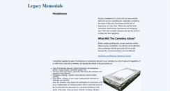 Desktop Screenshot of legacymemorials.info
